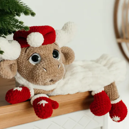 Crochet lovey animal MOOSE pattern - amigurumi